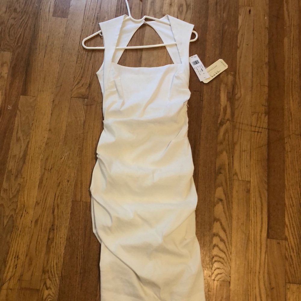 white bodycon dress